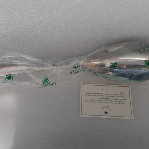 Ercuis Paris Salade Mezzo Silver Plate Serving Spoon New in Box - Picture 4 of 5